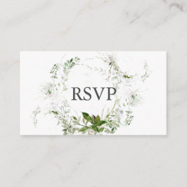 Greenery Wreath Wedding RSVP Begleitkarte