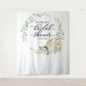 Greenery WreathPumpkin Fall Brautparty Hintergrund Wandteppich (Vorderseite)