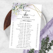 Greenery würde sie eher Brautparty Game Flyer