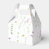 Greenery Yellow Pink Wildblume Babydusche Geschenkschachtel (Rückseite)