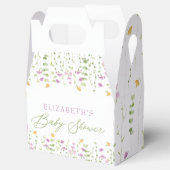 Greenery Yellow Pink Wildblume Babydusche Geschenkschachtel (Geöffnet)