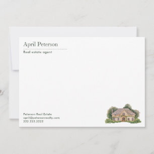 Greenery Zuhause Personalisiert Realtor Stationery Mitteilungskarte