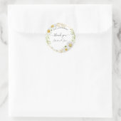 GreeneryCchrysanthemum Wedding Vielen Dank Runder Aufkleber (Tasche)