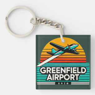 Greenfield Airport Acrylic Schlüsselanhänger