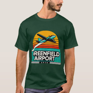 Greenfield Airport Retro T - Shirt