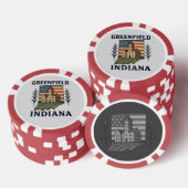 Greenfield Indiana American Flag Pokerchips (Stapel)