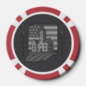 Greenfield Indiana American Flag Pokerchips (Rückseite)