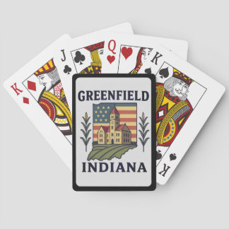 Greenfield Indiana American Flag Spielkarten