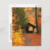 Greenfield Pumpstation Covered Bridge Postkarte (Vorne/Hinten)