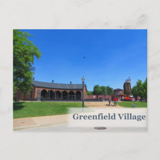 Greenfield Village Roundhouse Postcard Postkarte