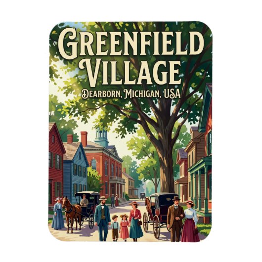 Greenfield Village USA Magnet (Vertikal)