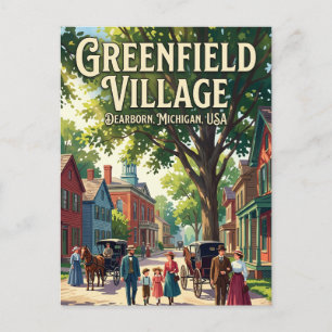 Greenfield Village USA Postkarte