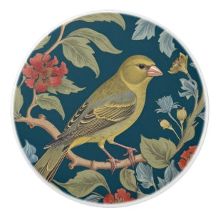 Greenfinch William Morris Stil R Green Finch Bird Keramikknauf