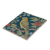 Greenfinch William Morris style L Green Finch Bird Fliese (Seite)