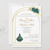 Greengery Floral Mexican Quinceanera Invitation Einladung (Vorderseite)