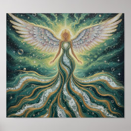 GreenGoldMysticAngel Poster