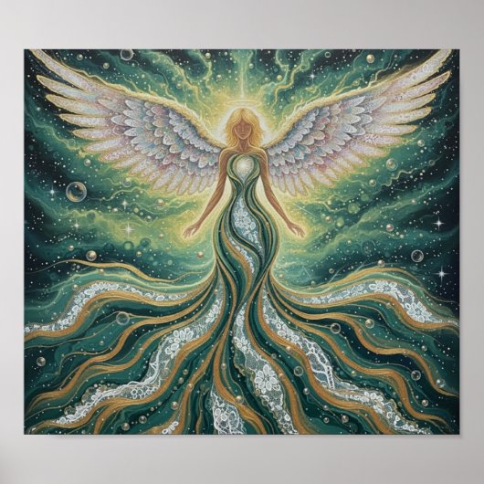 GreenGoldMysticEngel Poster (Vorne)