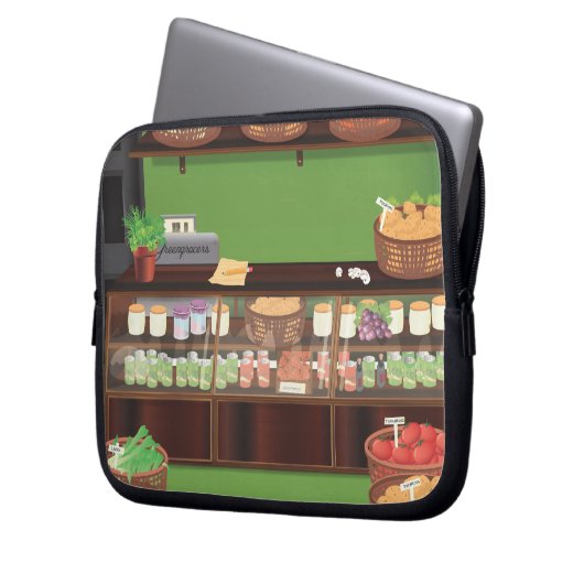 Greengrocers-Store Laptopschutzhülle (Vorderseite Links)