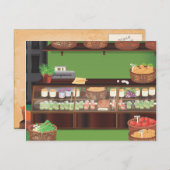 Greengrocers-Store Postkarte (Vorne/Hinten)