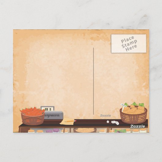 Greengrocers-Store Postkarte (Rückseite)