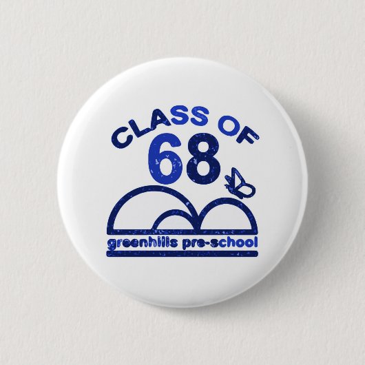 greenhills vor Schulklasse von 68 Königsblau Button (Vorderseite)