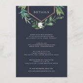 Greenhouse | Angaben zur botanischen Hochzeit in W Begleitkarte (Vorderseite)