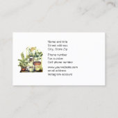 Greenhouse Blume Shop Business Card Visitenkarte (Rückseite)