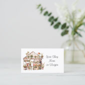 Greenhouse Blume Shop Business Card Visitenkarte (Stehend Vorderseite)