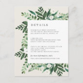 Greenhouse | Botanische Gastdetails der Wasserfarb Begleitkarte (Vorderseite)