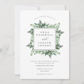 Greenhouse | Botanische Hochzeit in elegantem Wass Einladung (Vorderseite)