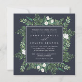 Greenhouse | Botanische Hochzeit mit Wasserfarbe Einladung (Vorderseite)