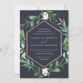 Greenhouse | Botanische Hochzeit mit Wasserfarbe Einladung (Vorderseite)