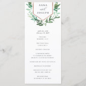 Greenhouse | Botanische Hochzeitsfeier für Wasserf Programm (Vorderseite)