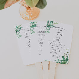 Greenhouse | Botanisches Hochzeitsprogramm für Was Fächer