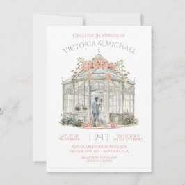 Greenhouse Bride & Groom Veranstaltungsort Hochzei Einladung