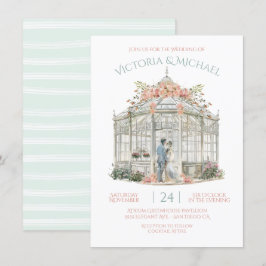 Greenhouse Bride & Groom Veranstaltungsort Hochzei Einladung