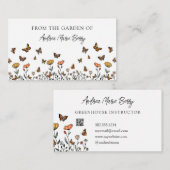 Greenhouse Floral Instructor Business Card Visitenkarte (Vorne/Hinten)