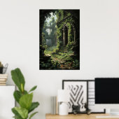 Greenhouse Ivy Fern Print, Dark Academia Botanical Poster (Heimbüro)