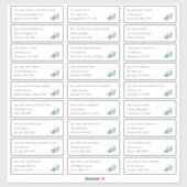 Greenhouse | Private Guest Address Labels (Blatt)