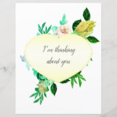 Greenie Magnolia Floral Writing Paper (Rückseite)