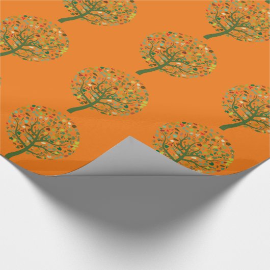 Greenie niedliche Baumumwelt Geschenkpapier (Ecke)