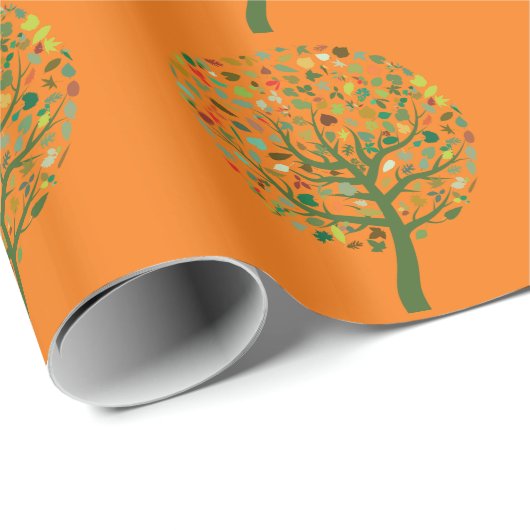 Greenie niedliche Baumumwelt Geschenkpapier (Rolleneckpunkt)