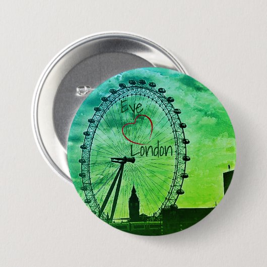 Greening the Grey' London England Button (Vorne & Hinten)