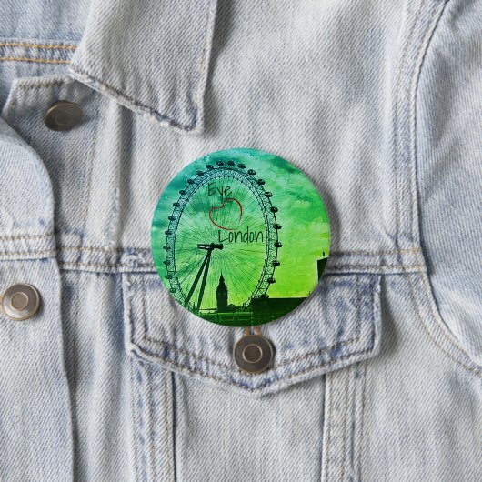 Greening the Grey' London England Button (Beispiel)