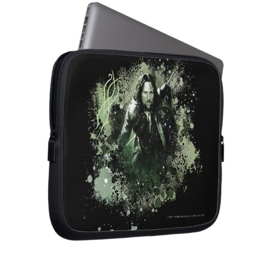 Greenish Aragorn Vector Collage Laptopschutzhülle (Vorne Rechts)