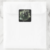 Greenish Aragorn Vector Collage Quadratischer Aufkleber (Tasche)