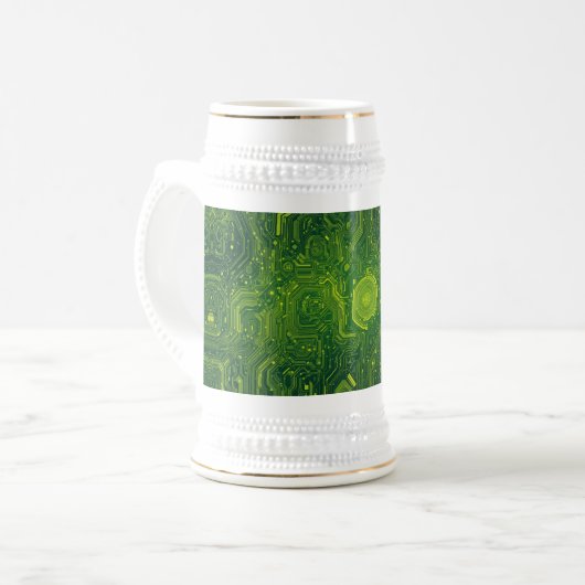 Greenish Cyber Bierglas (Vorderseite Links)