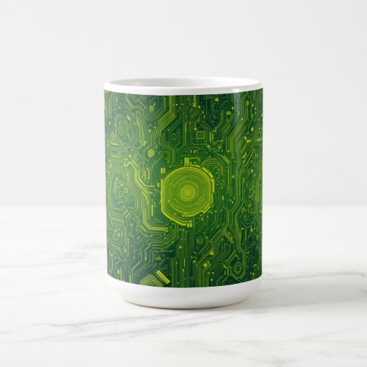 Greenish Cyber Kaffeetasse (Mittel)