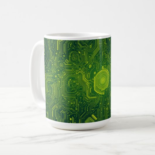 Greenish Cyber Kaffeetasse (Vorderseite Links)
