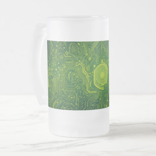 Greenish Cyber Mattglas Bierglas (Vorderseite Links)